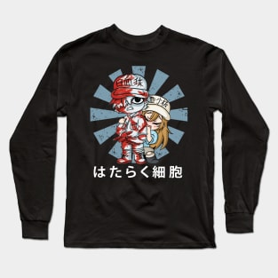 Vintage Red Blood Cell Japanese Anime Long Sleeve T-Shirt